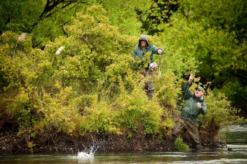 fly fishing with friends